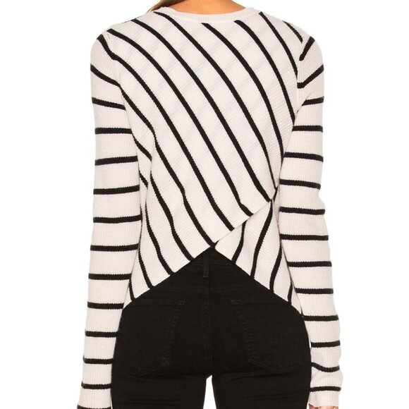 A.L.C. Tula Cashmere Sweater, Black & Ivory, S - Picture 1 of 8